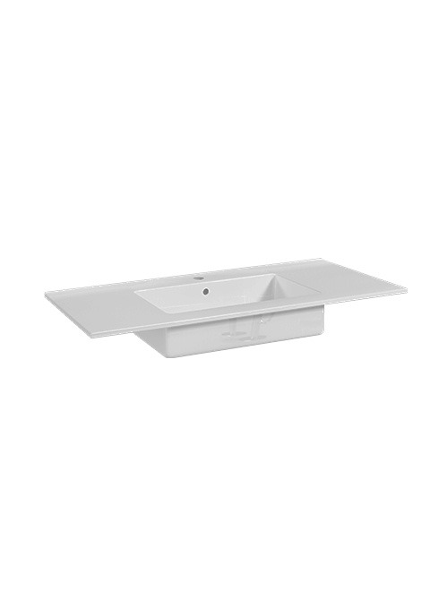 1010mm white ceramic built-in basin