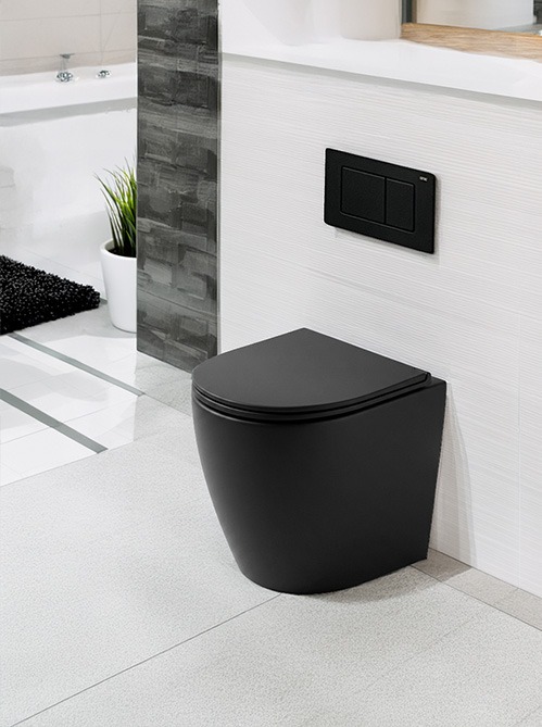 Back to wall rimless pan